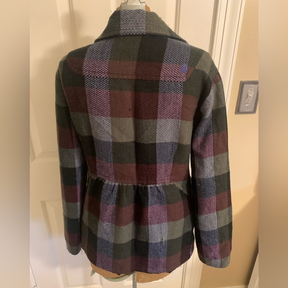Vintage Volcom Purple Checkered Peacoat M - Picture 4 of 9